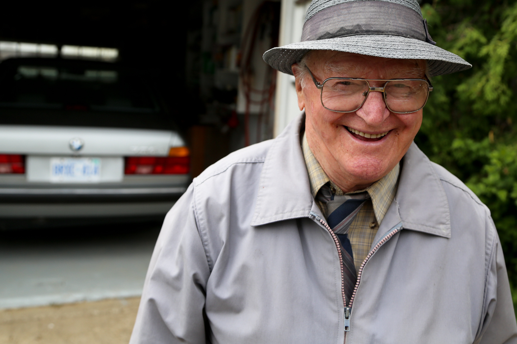 Aw This Grandpa Was Surprised By His Dream Car When It Plowed Him Down