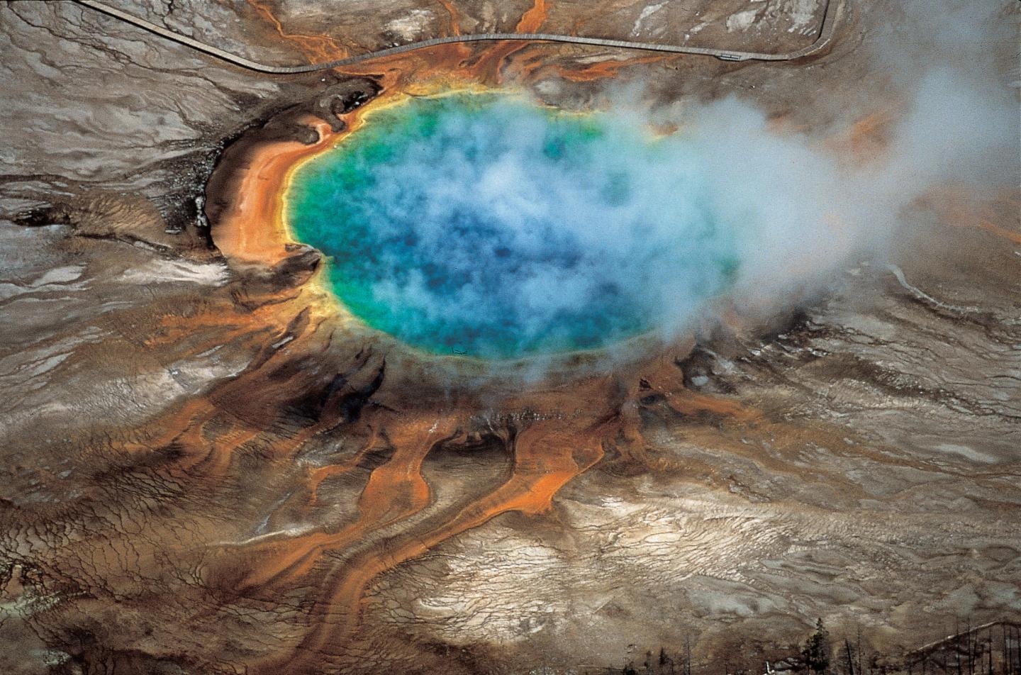 Arial view of Yellowstone