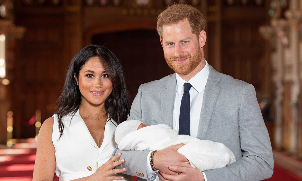 The Duke and Duchess of Sussex, Harry and Meghan, with son