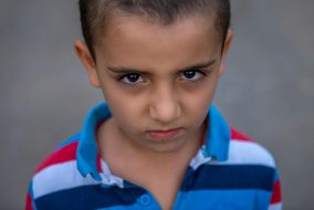 Child looking angry
