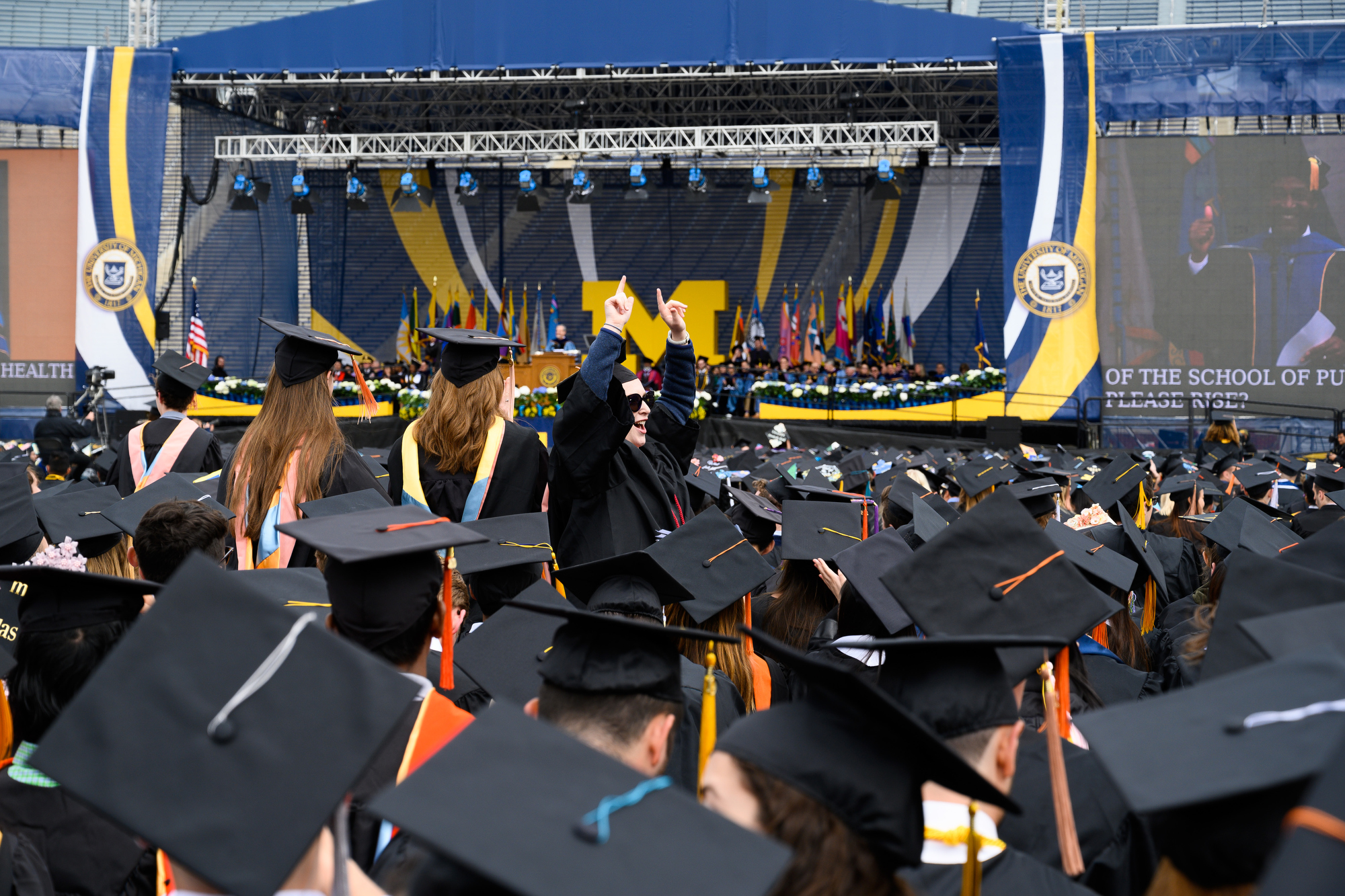 The University of Michigan commencement ceremony.