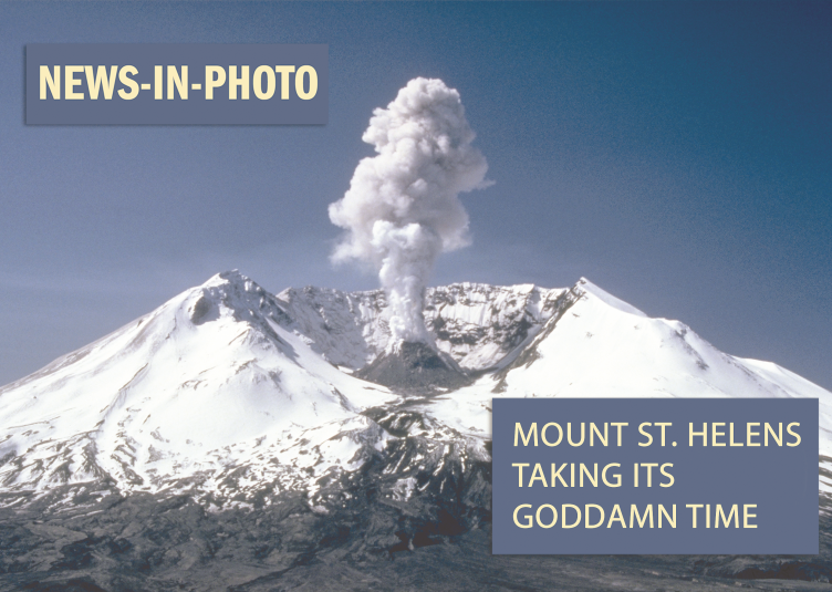 Mount St Helens Erupting