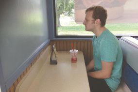 Man sitting alone
