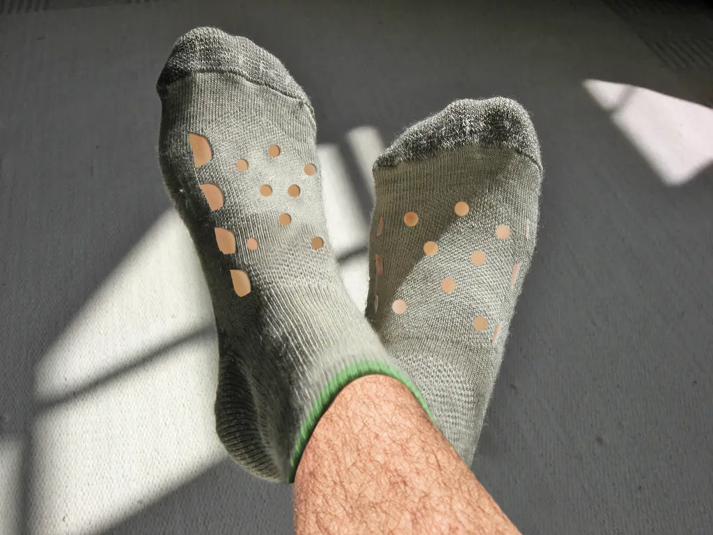 crocs and socks