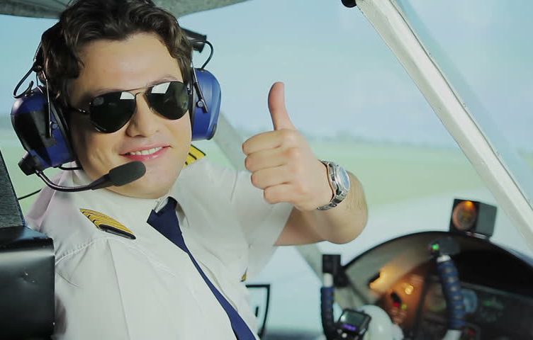 Pilot giving thumbs up