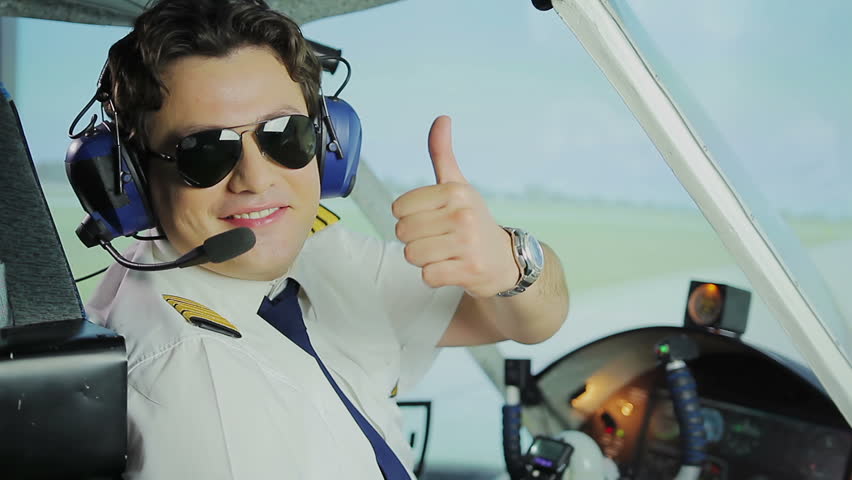 Pilot giving thumbs up