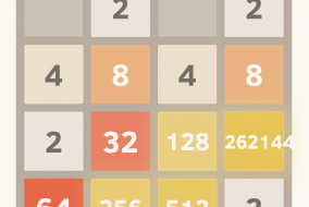 Image of the game 2048's playing screen