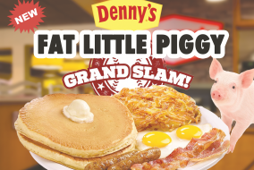 Denny's meal with a fat little piggy