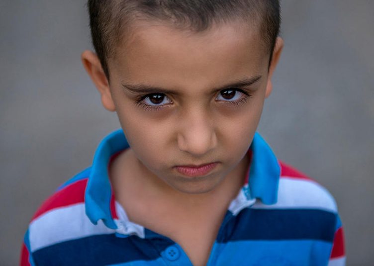 Child looking angry
