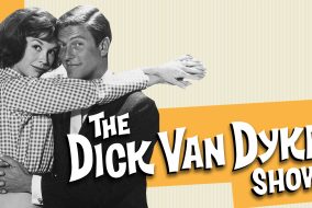 A poster for the Dick Van Dyke show with the man himself on it