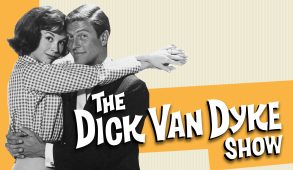 A poster for the Dick Van Dyke show with the man himself on it