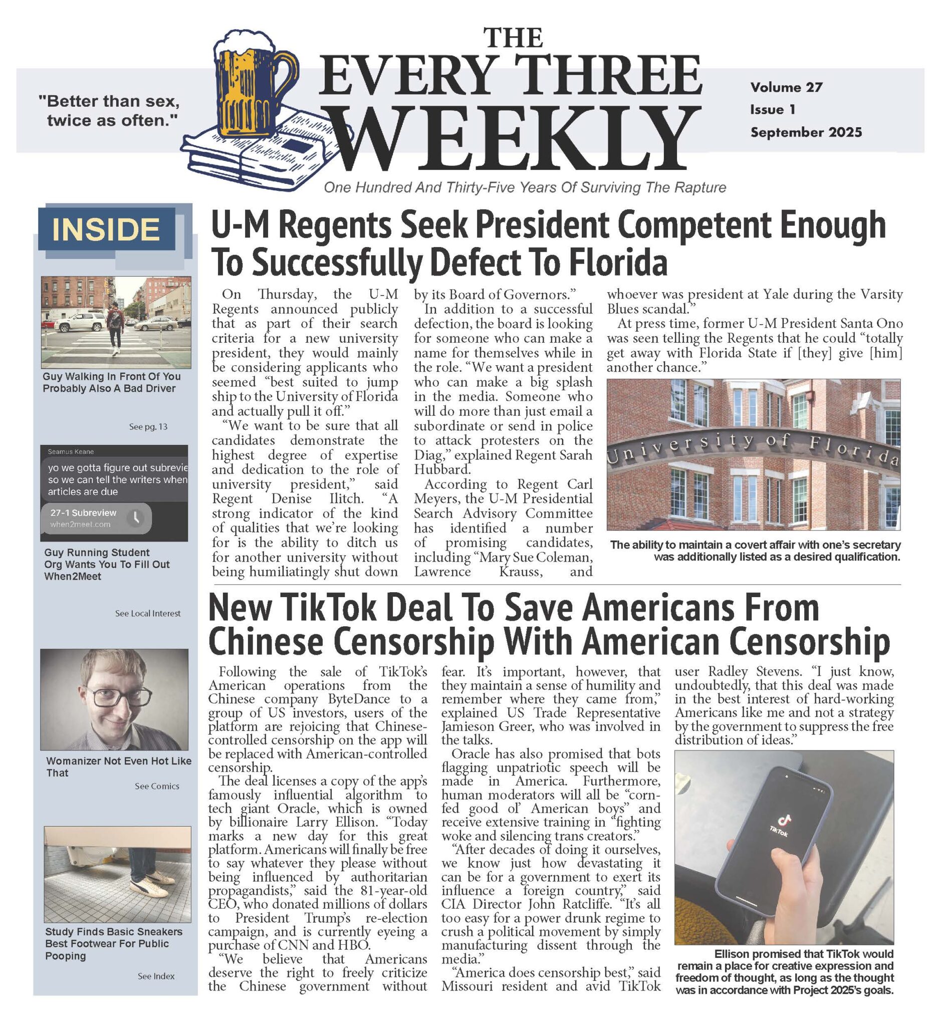 The Every Three Weekly – Volume 27, Issue 1