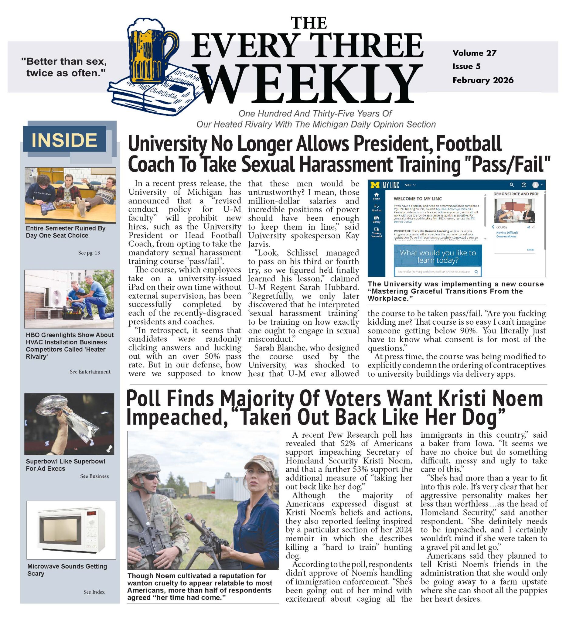 The Every Three Weekly – Volume 27, Issue 5